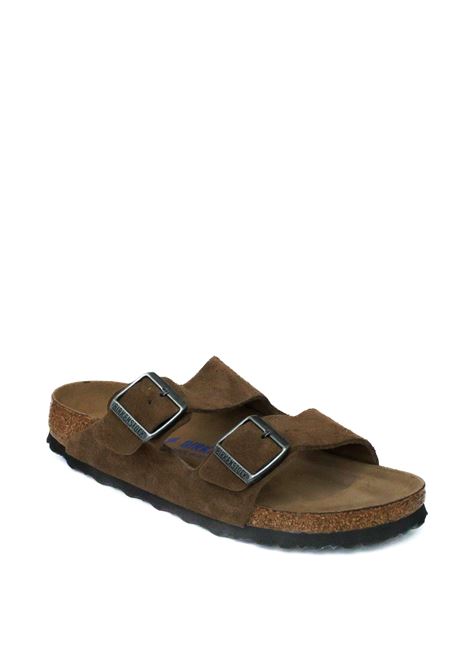 Brown suede sfb arizona sandal BIRKENSTOCK | ARIZONA SFB1030865-DARK TEA